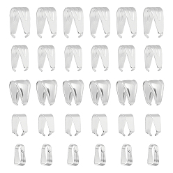 Серебро 304 из нержавеющей стали оснастки на поруки, серебряные, 6x3x2.2 мм, внутренний диаметр: 5.5x2.5 мм, 50 шт / коробка