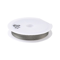 Нержавеющая Сталь Цвет Нержавеющая сталь с нейлоновым покрытием, Проволока для тигра, круглые, для самостоятельного изготовления бисерных украшений, цвет нержавеющей стали, 0.38 мм, около 65.62 футов (20 м)/шт.