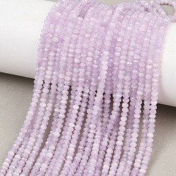Кунсайт Нити из граненых ронделей из натурального кунцита, 3x2 мм, отверстие : 0.7 мм, около 181~182 шт / нитка, 14.88~14.96'' (37.8~38 см)