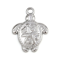 Tortoise 304 подвески из нержавеющей стали, Тема океана, черепаха, 23.5x18.5x2 мм, отверстие : 2 мм