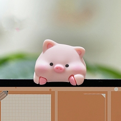 Свинья Креативное украшение из смолы, свинья, 28x35x37 мм