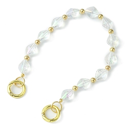 Rhombus Ремни для сумок из акрила и пластика ccb с бисером, с литыми пружинными кольцами, для сумки, украшение телефона, ромб, 31.7 см