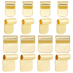 (52) Непрозрачная лаванда 18 шт. 2 стили стойка покрытие латунь клееная плоская площадка скобы, разноцветные, 16.5~18.5x11~15.5 мм, отверстие : 4.5 мм, 9 шт / цвет