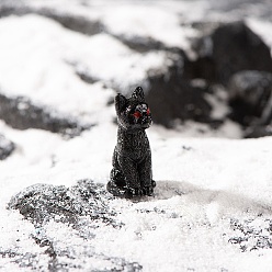 Cat Shape Миниатюрные фигурки из смолы на Хэллоуин, аксессуар для кукольного домика, форма кошки, 22x12 мм