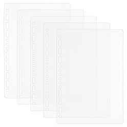 Белый Дым A5 разделители для пластиковых папок из полипропилена, Вкладка индексной страницы для планировщика, блокнота и переплетных листов, прямоугольные, серый, 215x151x1 мм, Отверстие : 5 мм & 15x5 мм