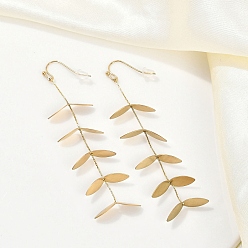 Настоящее золото 18K 304 серьги-гвоздики из нержавеющей стали для женщин, реальный 18 k позолоченный, 88x20 мм