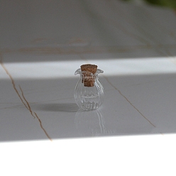 Clear Glass Bottles Ornament, Micro Landscape Home Dollhouse Accessories, Pretending Prop Decorations, Clear, 1.5x1.9cm
