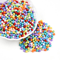 (52) Непрозрачная лаванда Стеклянный бисер непрозрачных цветов, граненые, рондель, разноцветные, 4~4.5x3.5~4 мм, отверстие : 0.9~1.4 мм, Около 6080 шт / фунт