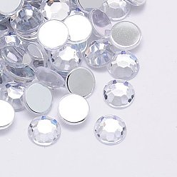 Clear Imitation Taiwan Acrylic Rhinestone Cabochons, Faceted, Half Round, Clear, 4x1.5mm, about 10000pcs/bag