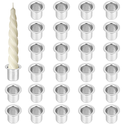 Platine 40pcs coupelles à bougie en aluminium, pour accessoires pot bougie, forme de chapeau, platine, 1.5x1.8 cm, Diamètre intérieur: 1.2 cm