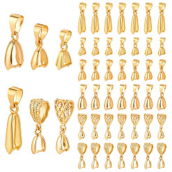 Золотой 48шт 6 стилей латунные щипцы для колки льда, золотые, 10~19x5.5~8 мм, 8 шт / стиль.