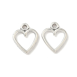 Античное Серебро Подвески из сплава в тибетском стиле, сердце, без кадмия и без свинца, античное серебро, 14x11.5x1.5 мм, отверстие : 1.5 мм