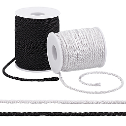 (52) Непрозрачная лаванда 2 рулоны 2 стиль 3 многослойный полиэстеровый витой шнур, Миланский шнур для украшения дома, обивка, занавес, разноцветные, 3 мм, о 1 рулон/стиль