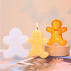 Gingerbread Man Силиконовые формы на рождественскую тематику формы для свечей, для изготовления свечей для ароматерапии, Колобок, 117x92x24 мм