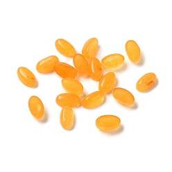 Белый Нефрит Кабошоны из натурального белого нефрита, овальные, оранжевые, 5x3x2 мм