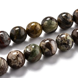 Ocean Jasper Round Natural Ocean Agate/Ocean Jasper Beads Strands, 10.5mm, Hole: 1.2mm, about 32pcs/strand, 14.84''(37.7cm)