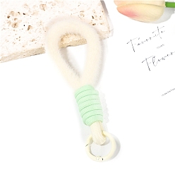 Белый Плетеный узел плюшевый шнурок, брелок на запястье, белые, 40~70 мм