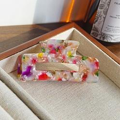 Разноцветный Заколки для волос с когтями из ацетата целлюлозы (смола), красочный, 38x75 мм