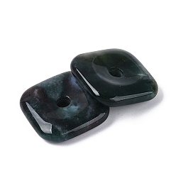 (RRHB277) Кристалл на подкладке из медово-бежевого цвета Природного индийского агата подвески, закругленные квадратные подвески в виде безопасных монет, 29.5~30x29.5~30x7~7.5 мм, отверстие : 5~5.3 мм