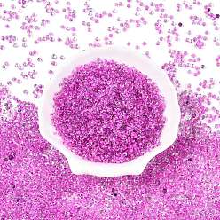 Орхидея 8/0 внутри цветные прозрачные стеклянные бусины, слеза, Топ пробуренной, сиреневые, 3~3.5x3x2~2.5 мм, отверстие : 0.8~0.9 мм, Около 15000 шт / фунт