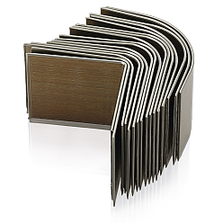 Нержавеющая Сталь Цвет Высекальный пресс для высечки из высокоуглеродистой стали, с пластиковой коробке, набор штампов для штамповки пресс-форм, для поделок из кожи своими руками, со случайным словом, угол, цвет нержавеющей стали, 25x29x23.5 мм, 15 шт / коробка