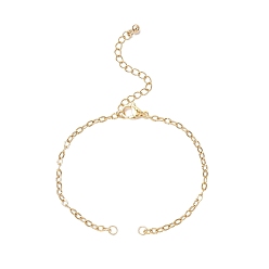 Золотой 304 изготовление браслета-цепочки из текстурированной нержавеющей стали, золотые, 6-3/4 дюйм (17 см)