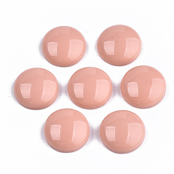 Темный Лосось Непрозрачные кабошоны из смолы, полукруглые / купольные, темный лосось, 13.5x5 мм