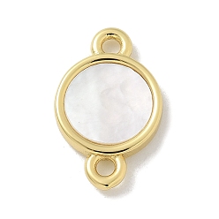 Круглые Подвески из латуни, реальный 18 k позолоченный, круглые, 15.5x9.5x2 мм, отверстие : 1.6 мм