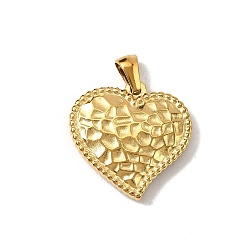 Настоящее золото 18K 304 подвески из нержавеющей стали, ионное покрытие (ip), шарма сердца, , реальный 18 k позолоченный, 22x22.5x4 мм, отверстие : 4.5x3 мм