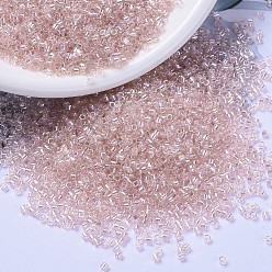 (DB1243) Transparent Pink Mist AB MIYUKI Delica Beads, Cylinder, Japanese Seed Beads, 11/0, (DB1243) Transparent Pink Mist AB, 1.3x1.6mm, Hole: 0.8mm, about 20000pcs/bag, 100g/bag