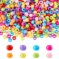(52) Непрозрачная лаванда 400шт акриловые европейские бусины, бусины с большим отверстием, рондель, разноцветные, 10x8 мм, отверстие : 5 мм