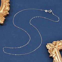 Серебро 925 регулируемые ожерелья-слайдеры из стерлингового серебра для женщин, с печатью 925, серебряные, 17.72 дюйм (45 см)