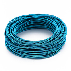 Dark Turquoise Spring Bracelets, Minimalist Bracelets, Steel French Wire Gimp Wire, for Stackable Wearing, Dark Turquoise, 12 Gauge, 1.6~1.9mm, Inner Diameter: 58.5mm