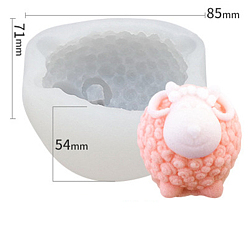 Белый Дым Пищевые силиконовые формы для овец, формы помады, для украшения торта поделки, цвет шоколада, конфеты, изготовление ювелирных изделий на основе смолы и эпоксидной смолы, серый, 8.5x7.1x5.4 см