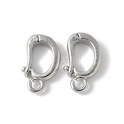 Платина Латунные микропроволочные кубические циркониевые подвески, без свинца и без кадмия, долговечный, стойки покрытие, платина, 12.5x7.5x3 мм, отверстие : 1.6 мм