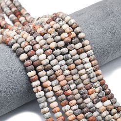 Сумасшедший Агат Нити бусин натурального красного агата, матовые, рондель, 6x4 мм, отверстие : 1 мм, около 93~96 шт / нитка, 14.57''~14.76'' (37~37.5 см)