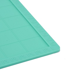 Turquoise Silicone Hot Pads Heat Resistant, with Scale, for Hot Dishes Heat Insulation Pad Kitchen Tool, Rectangle, Turquoise, 30x20x0.3cm