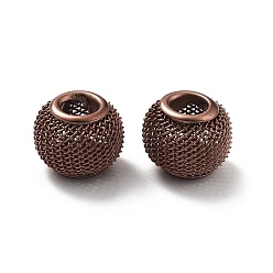 Кокосово-Коричневый Бисера электрофореза железа, круглые, кокосового коричневый, 10x13x13 мм, отверстие : 5 мм