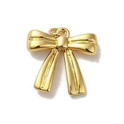 Настоящее золото 18K Подвеска из латуни с обшивкой стойки с перемычками, долговечный, без свинца и без кадмия, бантом, реальный 18 k позолоченный, 20x21x4 мм