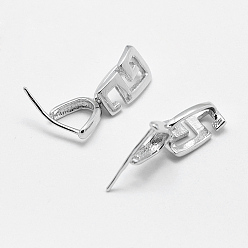 Платина Антикоррозийное родиевое покрытие 925 подвески из стерлингового серебра, ледоруб и щепотку поручительств, платина, 9x6x1 мм, отверстия : 3x6.5 mm и 1 мм, штифты : 0.5 мм