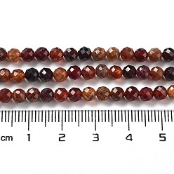Garnet Natural Garnet Beads Strands, Faceted, Round, 4~4.5mm, Hole: 0.7mm, about 90~91pcs/strand,  15.20''~15.35''(38.6~39cm)