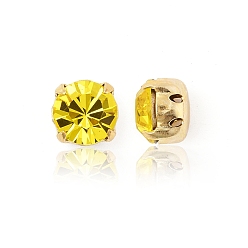 80310 Citrine Preciosa® maxima crystal в пришивной чашке, чешский хрусталь, с настройками латуни, 719 37 081 шатон (круглый), золотые, 80310 цитрин, ss 39 (8.15~8.4 мм)