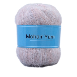 Розовый Пряжа для вязания, пряжа мохер, для пледов подушки поделки из пряжи крючком, туманная роза, 1 мм, около 50г/моток