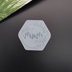 Лист Шестигранные подвески своими руками в силиконовой форме, формы для литья смолы, для уф-смолы, изготовление изделий из эпоксидной смолы, белые, лист, 82x90 мм
