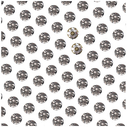 Кристалл 288Шитье со стразами, стекло горный хрусталь, с настройками железного зубца, аксессуары для одежды, граненые, плоско-круглые, кристалл, 8x8x5.5 мм, отверстие : 2.5 мм