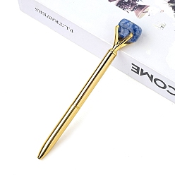 (306FM) Жонкиль матовый с лаймовой подкладкой Шариковая ручка из яшмы с натуральными голубыми пятнами, шариковая ручка из нержавеющей стали, офисные школьные принадлежности, 150 мм