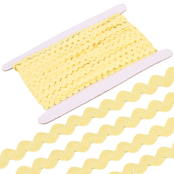 Шампанско-Желтый 25ярдов полиамидной нити ленты, для аксессуаров для одежды, с картой дисплея 1pc картона, шампанское желтый, 3/8 дюйм (10 мм)