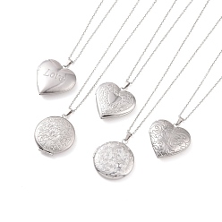 Нержавеющая Сталь Цвет Не тускнеет 304 ожерелья с подвесками-медальонами из нержавеющей стали, с карабин-лобстерами , разнообразные, цвет нержавеющей стали, 13.39 дюйм (34 см)