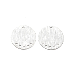 Посеребрённый Латунные люстры ссылки компонент, без кадмия и без свинца, плоско-круглые, 925 серебро покрытием, 15x0.5 мм, отверстие : 1 мм