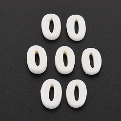 Creamy White Handmade Polymer Clay Cabochons, Polymer Clay Slices for Resin Crafts & DIY Projects, Num.0, Creamy White, 9~11x4.5~7.5x1~3mm, about 9000pcs/1000g